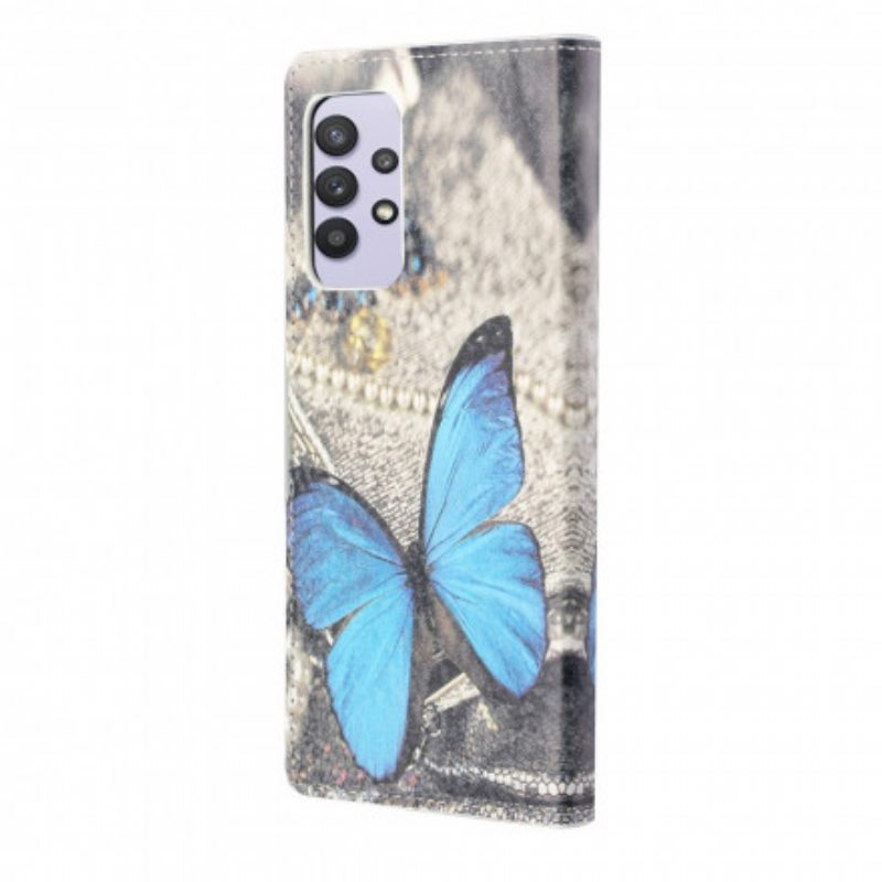 Kotelot Samsung Galaxy A32 Butterfly Prestige Blue