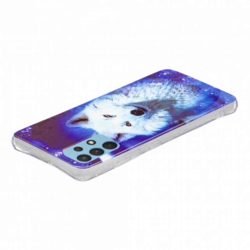 Kuori Samsung Galaxy A32 Fluoresoiva Wolf-sarja