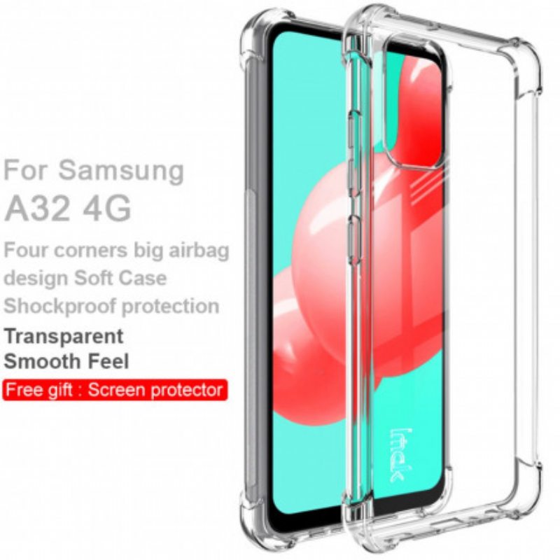 Kuori Samsung Galaxy A32 Läpinäkyvä Silkkinen Imak