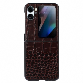 Kuori Oppo Find N2 Flip Kotelot Flip Aito Crocodile Skin Style -nahka