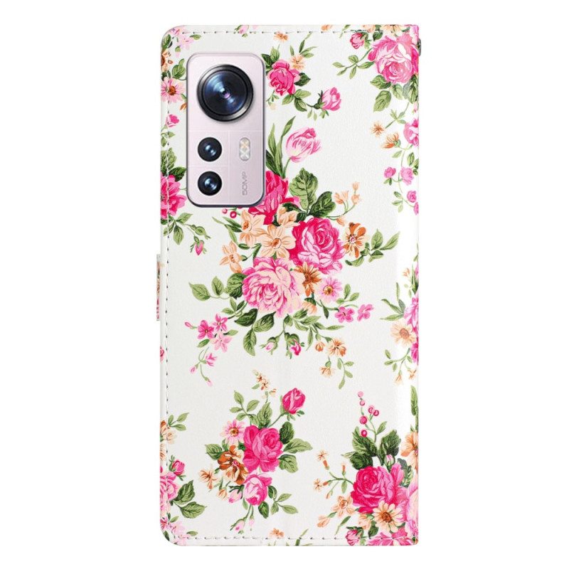 Kotelot Xiaomi 12 Lite Suojaketju Kuori Hihna Liberty Flowers