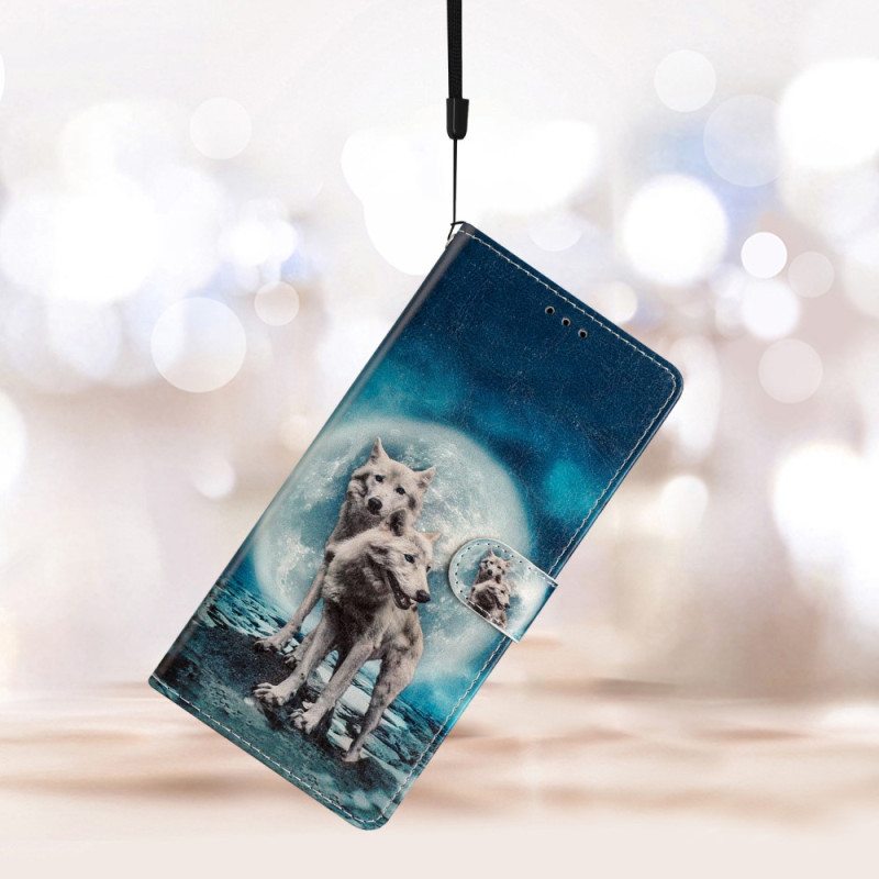 Kotelot Xiaomi 12 Lite Suojaketju Kuori Lanyard Wolf