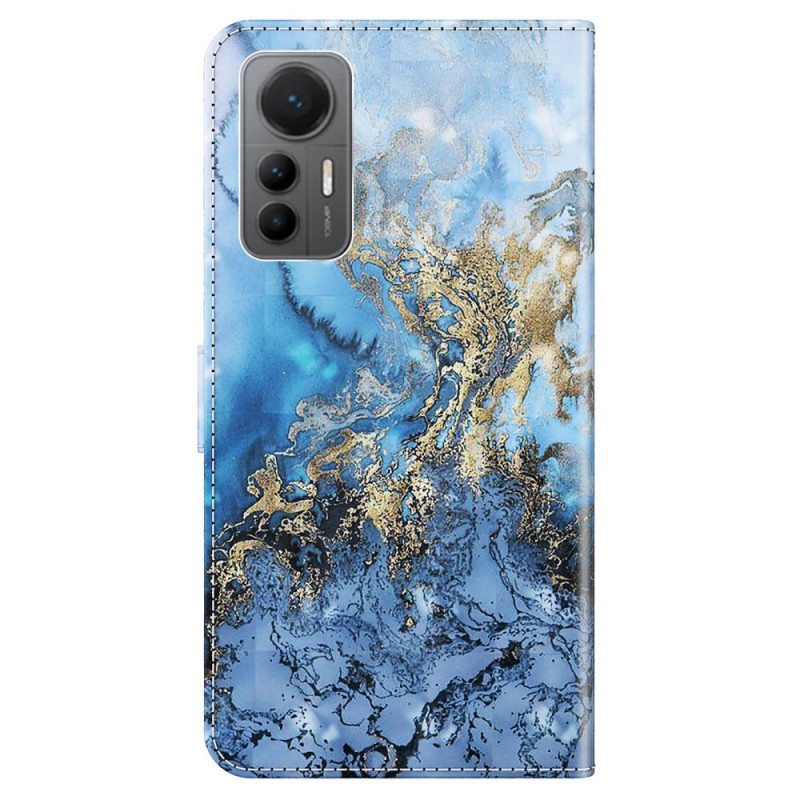 Kotelot Xiaomi 12 Lite Suojaketju Kuori Strappy Marble Style