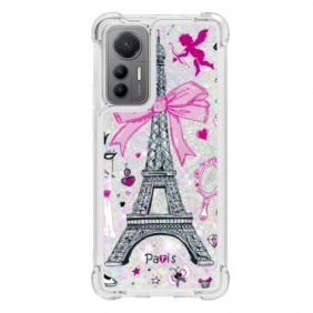 Kuori Xiaomi 12 Lite Eiffel-tornin Paljetteja