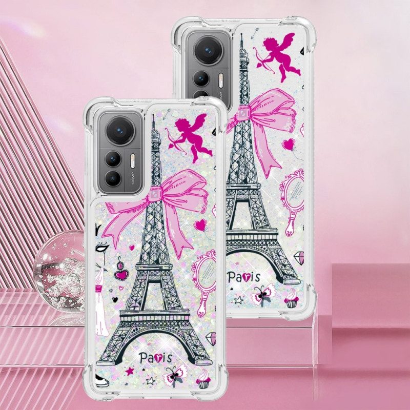 Kuori Xiaomi 12 Lite Eiffel-tornin Paljetteja