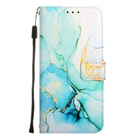 Nahkakotelo Xiaomi 12 Lite Suojaketju Kuori Strip Marble