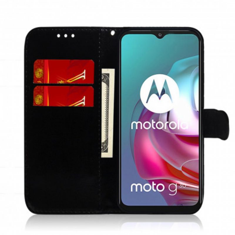 Kotelot Moto G30 / G10 Keinonahkainen Peilin Kansi