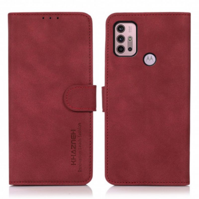 Kotelot Moto G30 / G10 Khazneh Textured Leather Effect