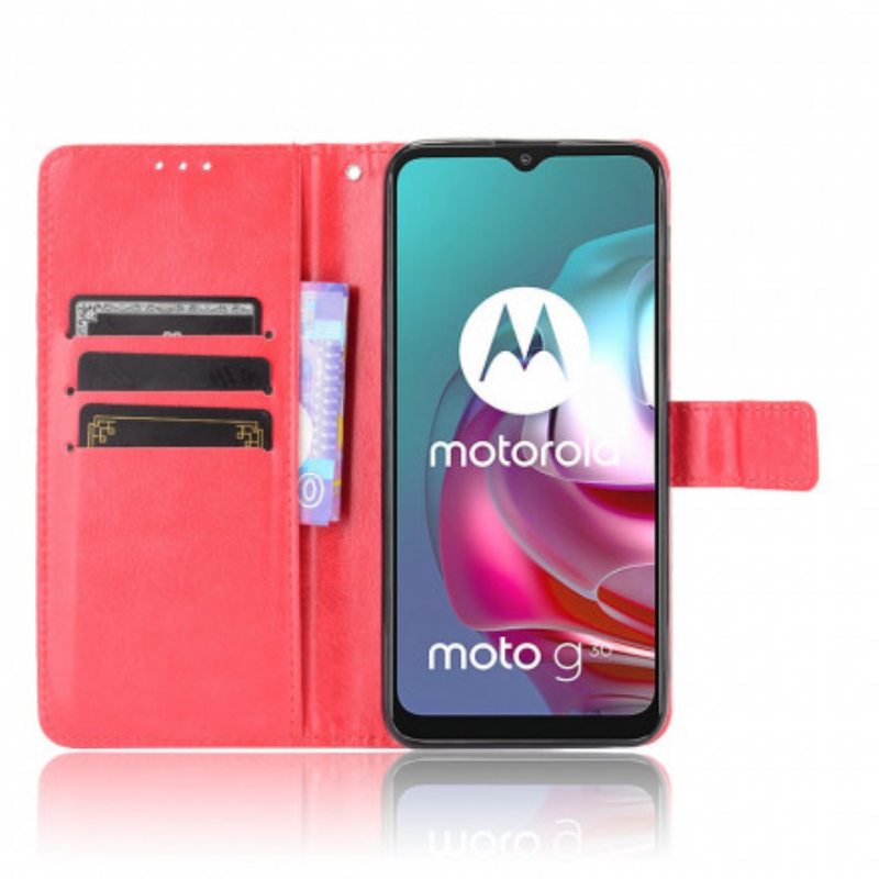 Kotelot Moto G30 / G10 Näyttävä Keinonahka