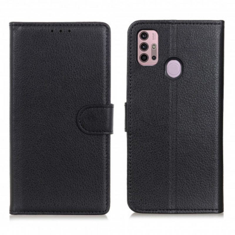 Kotelot Moto G30 / G10 Perinteinen Litchi Faux Leather