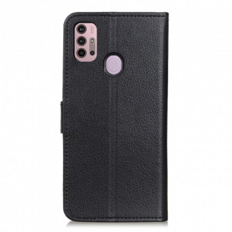 Kotelot Moto G30 / G10 Perinteinen Litchi Faux Leather