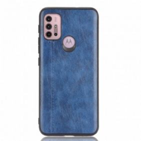 Kuori Moto G30 / G10 Couture-nahkaefekti