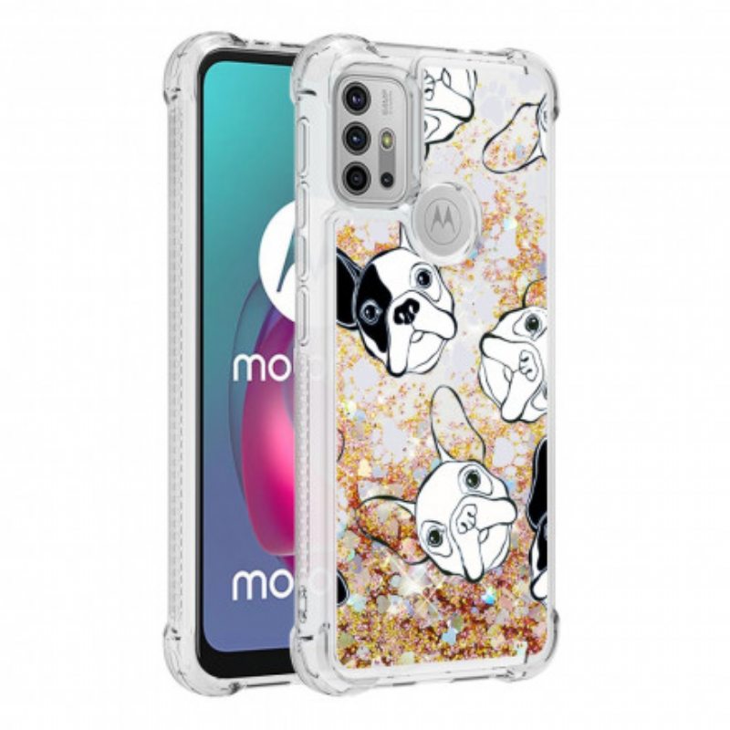 Kuori Moto G30 / G10 Herra Koiran Paljetteja