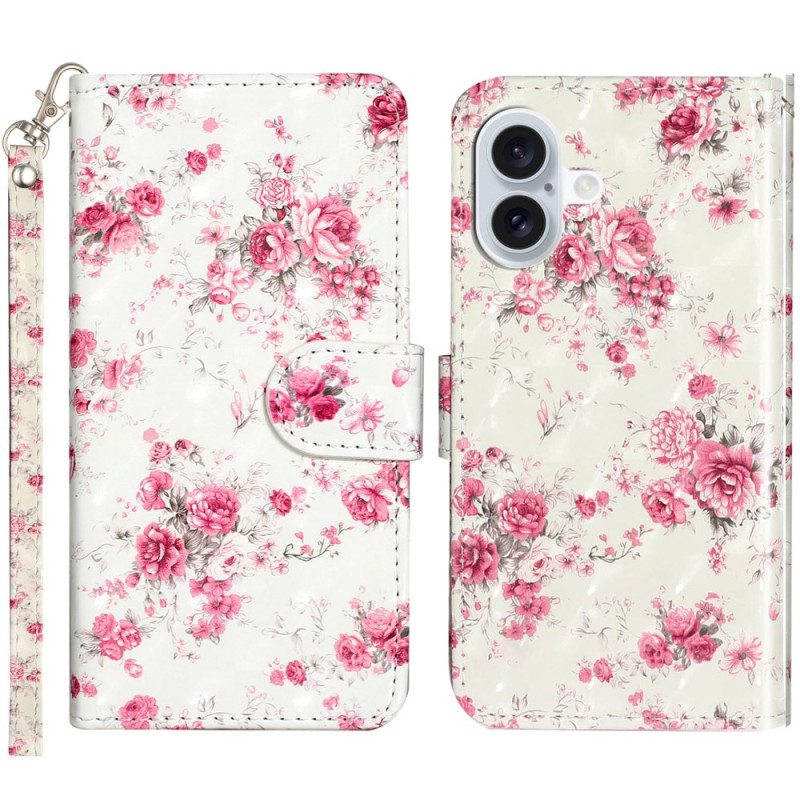 Kotelot iPhone 16 Strap Roses