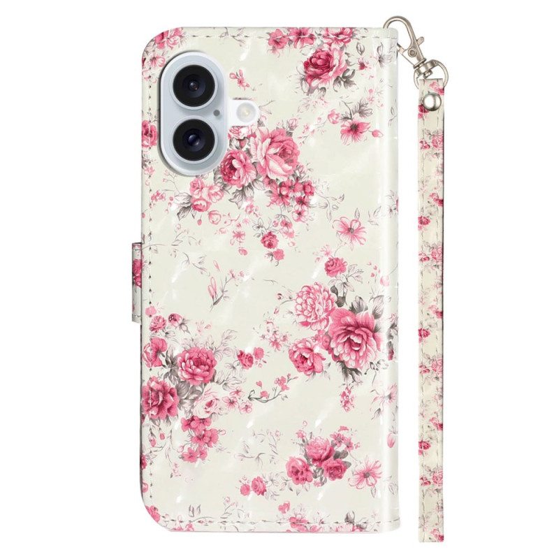 Kotelot iPhone 16 Strap Roses