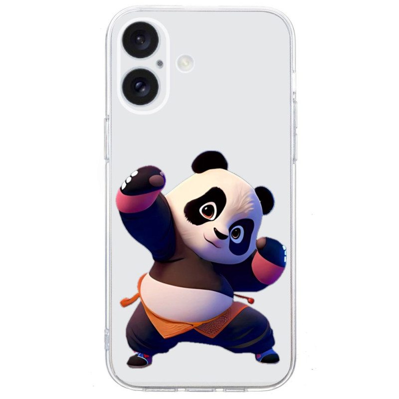 Kuori iPhone 16 Läpinäkyvä Panda Edge