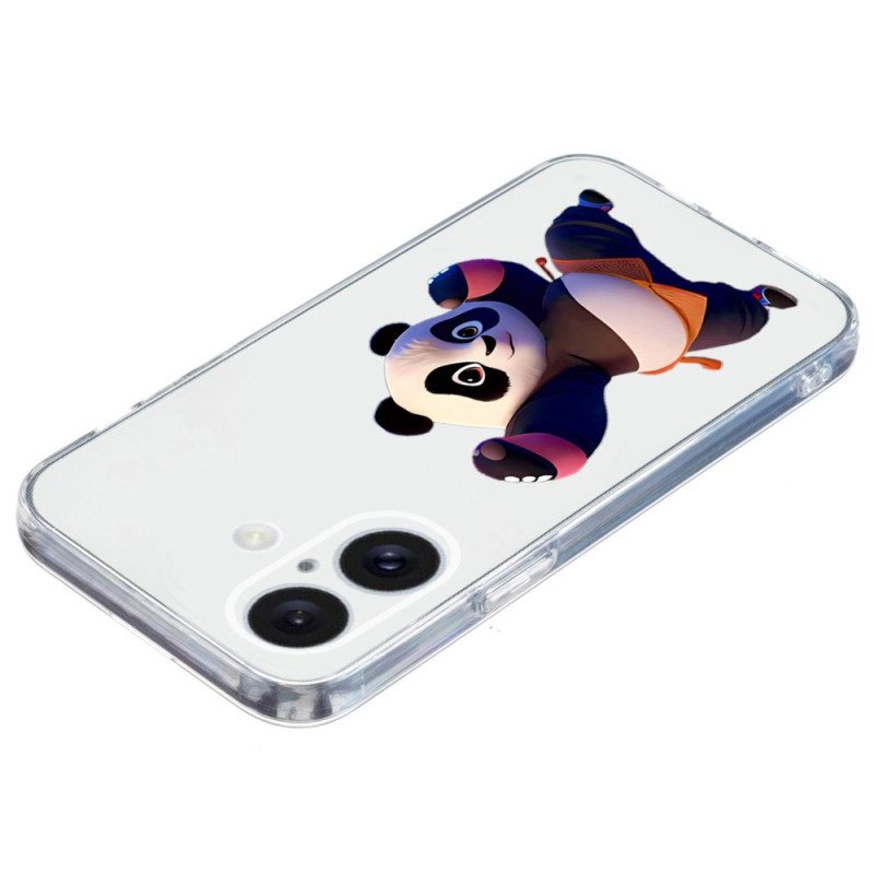 Kuori iPhone 16 Läpinäkyvä Panda Edge