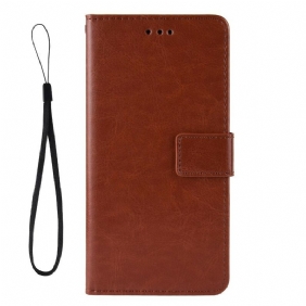 Flip Case Samsung Galaxy Note 10 Plus Näyttävä Keinonahka