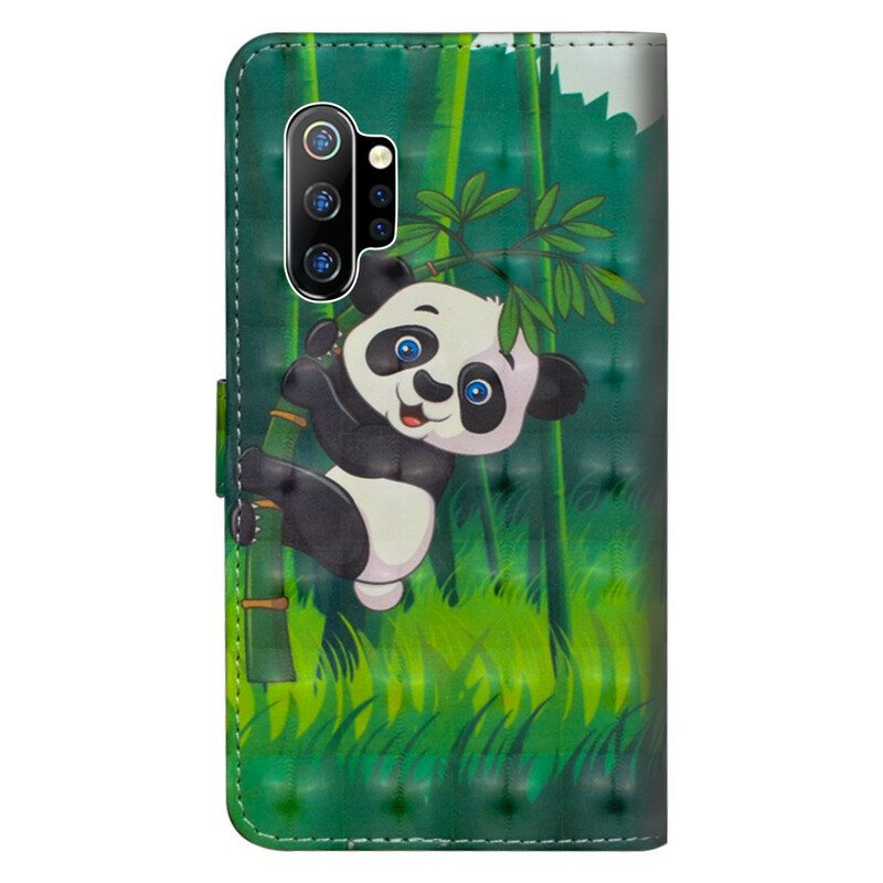 Kotelot Samsung Galaxy Note 10 Plus Panda Ja Bambu