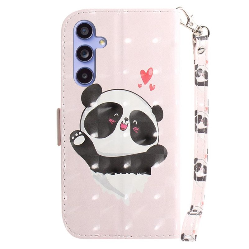 Kotelot Samsung Galaxy A55 5g Panda Love Hihnalla Suojakuori