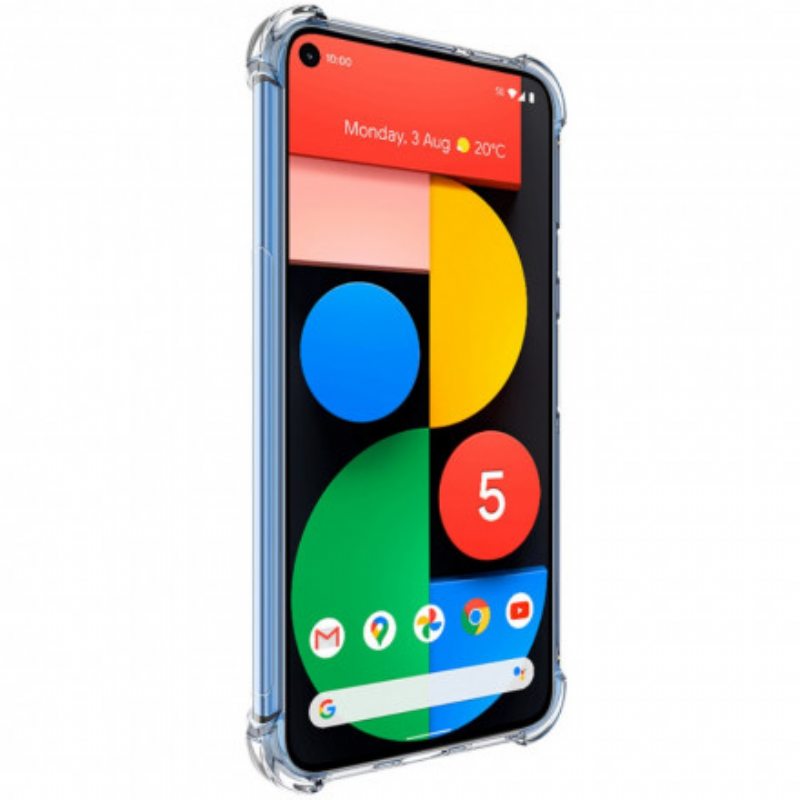 Kuori Google Pixel 5 Läpinäkyvä Silkkinen Imak