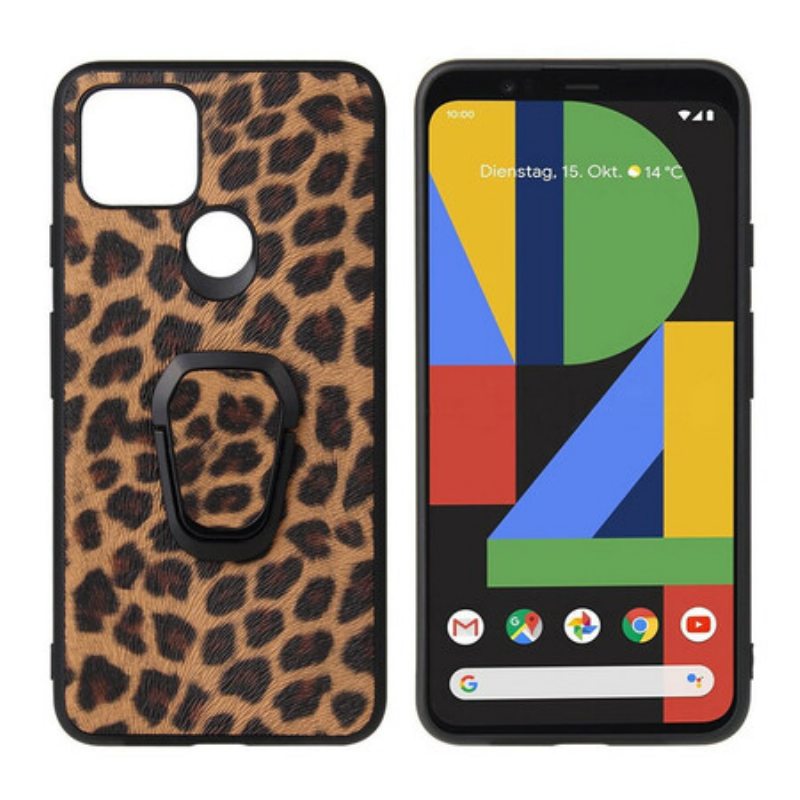 Kuori Google Pixel 5 Leopard-tyylinen Rengastuki