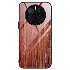 Case Huawei Mate 50 Pro Wood Design Karkaistu Lasi