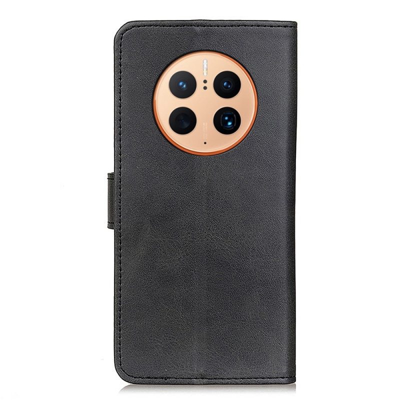 Flip Case Huawei Mate 50 Pro Matta Keinonahka