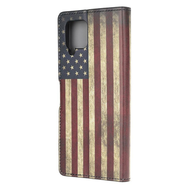 Flip Case Samsung Galaxy A42 5G Amerikan Lippu