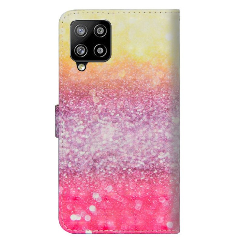 Flip Case Samsung Galaxy A42 5G Magenta Glitter Gradientti