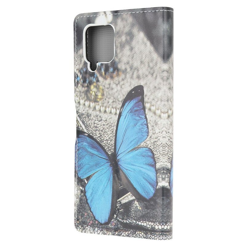 Kotelot Samsung Galaxy A42 5G Butterfly Prestige Blue