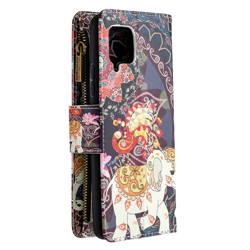 Kotelot Samsung Galaxy A42 5G Elephant Vetoketjullinen Tasku