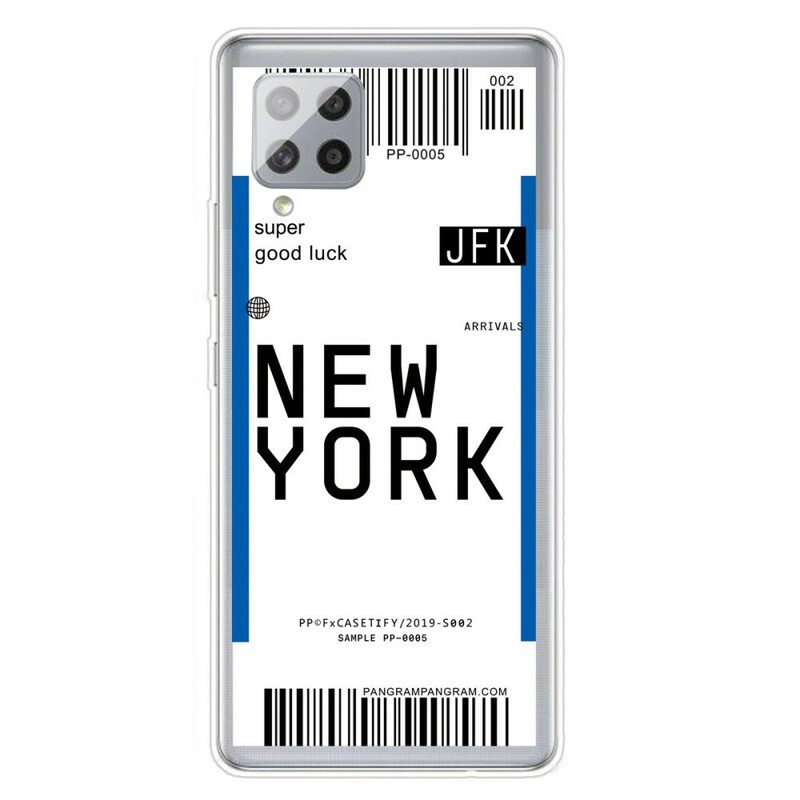 Kuori Samsung Galaxy A42 5G Boarding Pass New Yorkiin