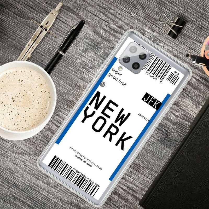 Kuori Samsung Galaxy A42 5G Boarding Pass New Yorkiin