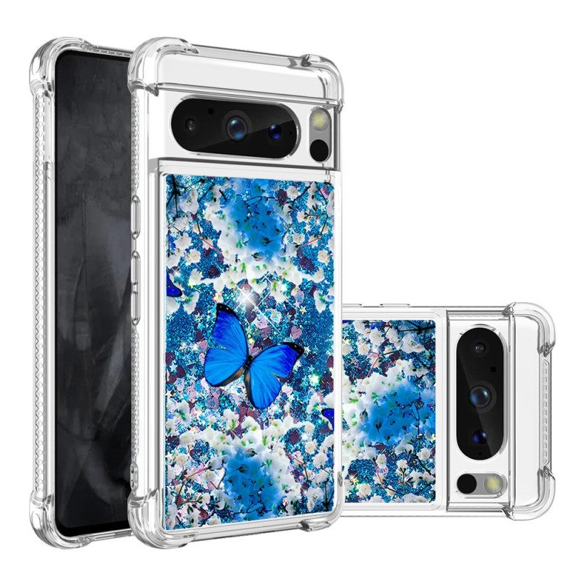 Case Google Pixel 8 Pro Puhelinkuoret Butterfly Glitter