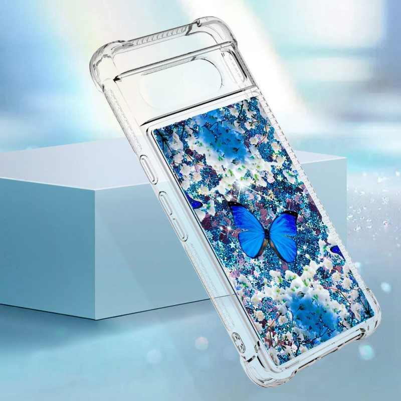 Case Google Pixel 8 Pro Puhelinkuoret Butterfly Glitter