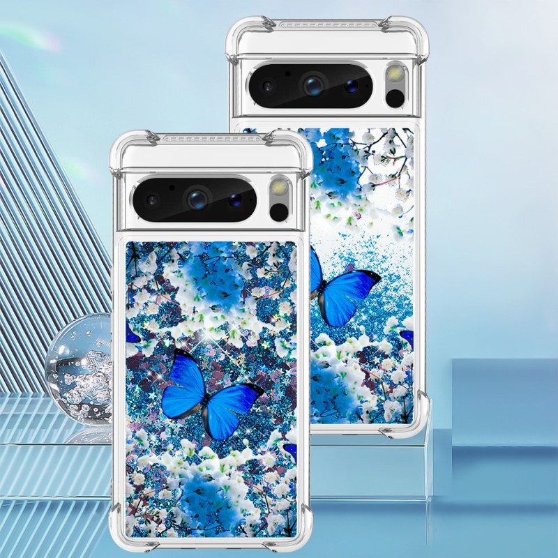 Case Google Pixel 8 Pro Puhelinkuoret Butterfly Glitter