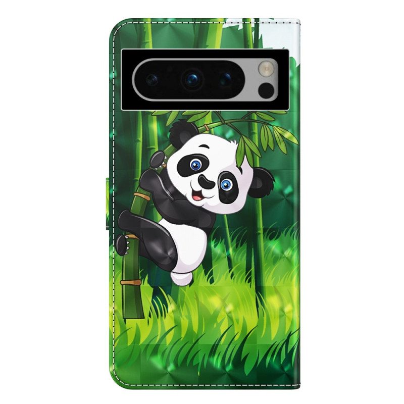 Kotelot Google Pixel 8 Pro Panda Bambu Hihnalla Suojakuori