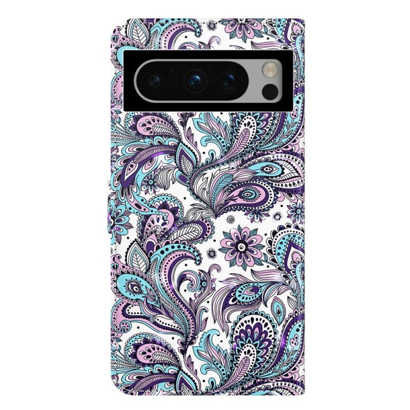 Kotelot Google Pixel 8 Pro Puhelinkuoret Paisley-kuvio Hihnalla