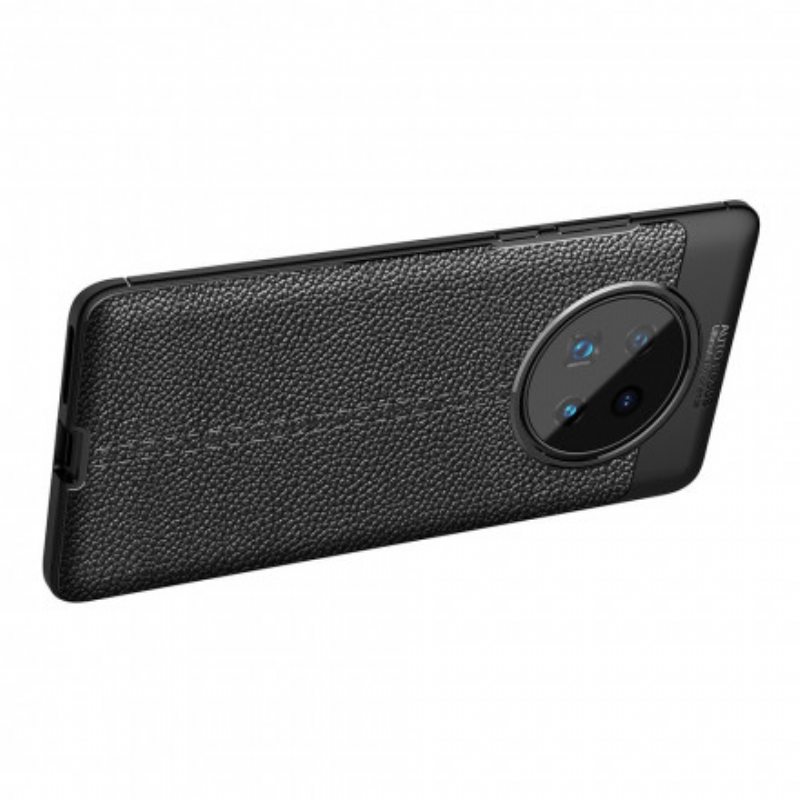 Case Huawei Mate 40 Pro Nahkaefekti Litsi Double Line