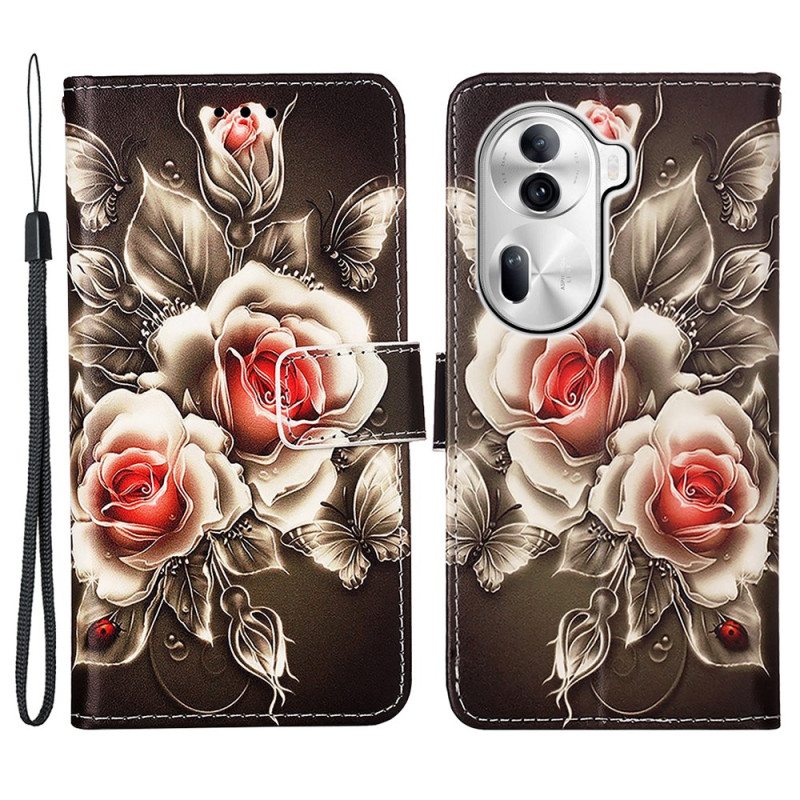 Kotelot Oppo Reno 11 Pro 5g Strap Roses