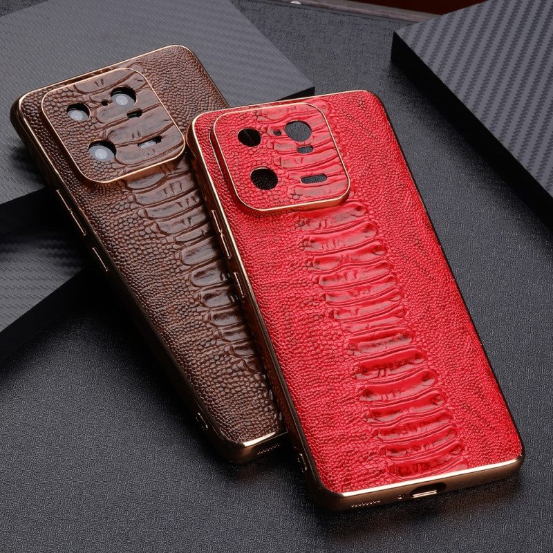 Kuori Xiaomi 13 Pro Crocodile Style Aitoa Nahkaa