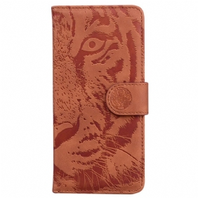 Nahkakotelo Xiaomi 13 Pro Suojaketju Kuori Strappy Tiger Print