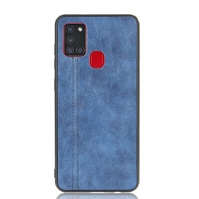 Case Samsung Galaxy A21s Couture-nahkaefekti