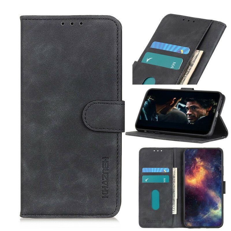 Flip Case Samsung Galaxy A21s Matta Vintage Leather Effect Khazneh