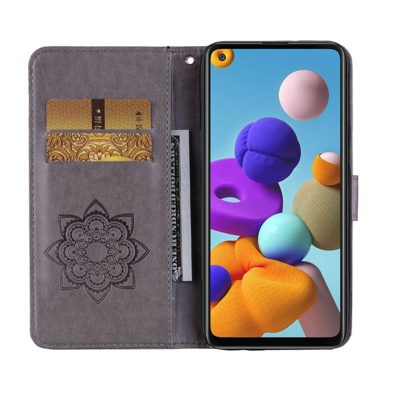 Kotelot Samsung Galaxy A21s Pöllö Mandala Ja Charm