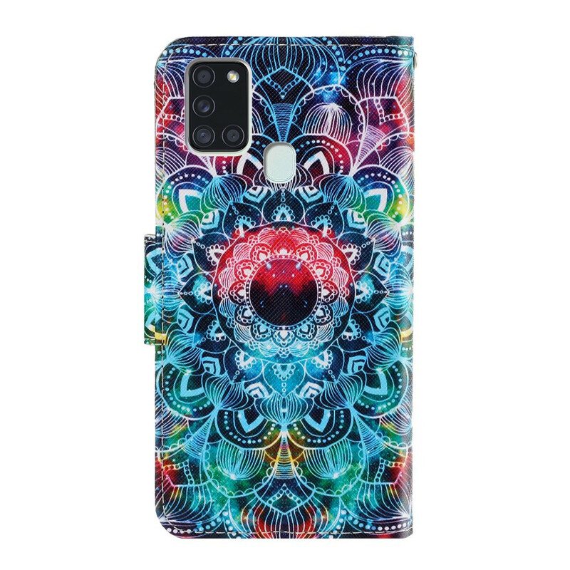 Kotelot Samsung Galaxy A21s Suojaketju Kuori Näyttävä Strappy Mandala