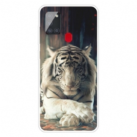 Kuori Samsung Galaxy A21s Joustava Tiger