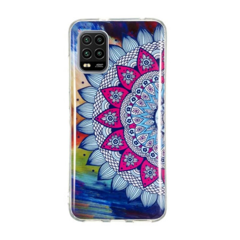 Case Xiaomi Mi 10 Lite Fluoresoiva Värillinen Mandala