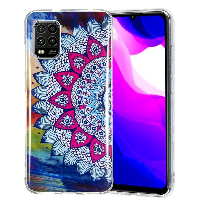 Case Xiaomi Mi 10 Lite Fluoresoiva Värillinen Mandala